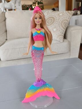 🧜♀️ Mattel Barbie Rainbow Lights Mermadia Mermaid Colorful Doll Beautiful